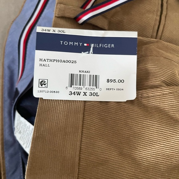Tommy Hilfiger Men's Brown Corduroy Pants - Picture 2 of 9